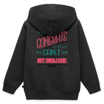 literature writing anniversary jokes cool blogging - Kids Premium Organic Zip-up Hoodie - black - Back - AI Model Kid Male (0cm)