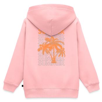 SOMMER - Kinder Premium Organic Zip Hoodie - Rosa - Hinten - AI Model Kid Female (0cm)