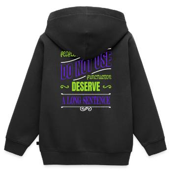 joke books statement bicycle sayings novelist blog - Kinder Premium Organic Zip Hoodie - Schwarz - Hinten - AI Model Kid Male (0cm)