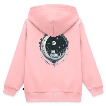 ASTRO-CAT - Sweat Premium à capuche zippé enfant bio - rose - Dos - AI Model Kid Female (0cm)