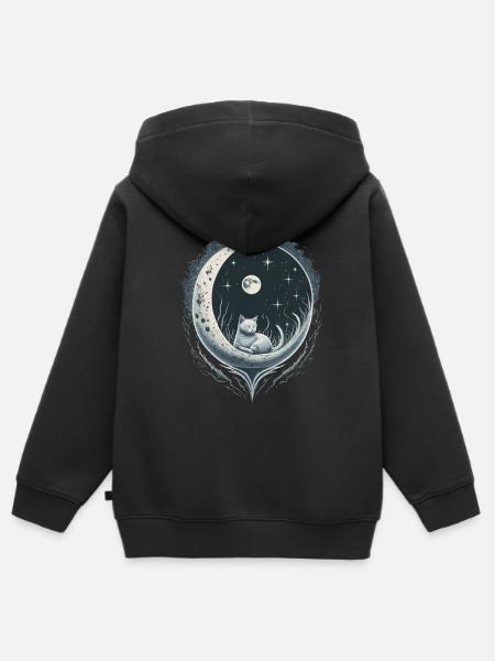 ASTRO-KATZE - Kinder Premium Organic Zip Hoodie - Schwarz