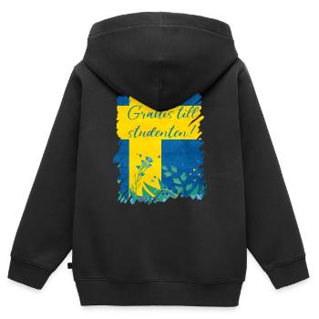 Abschlussfeier 2024 Abiturfeier - Kinder Premium Organic Zip Hoodie - Schwarz - Hinten - AI Model Kid Male (0cm)