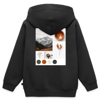 Rest. - Kids Premium Organic Zip-up Hoodie - black - Back - AI Model Kid Male (0cm)
