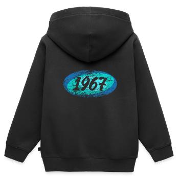 Witzig 1967 - Sweat Premium à capuche zippé enfant bio - noir - Dos - AI Model Kid Male (0cm)