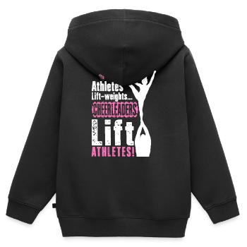 Cheerleader Cheerleading Athlet Cheer Geschenk - Kinder Premium Organic Zip Hoodie - Schwarz - Hinten - AI Model Kid Male (0cm)