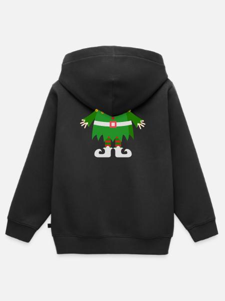 Christmas - Gift - Ugly - Christmas Gnome - Kinder Premium zip hoodie biologisch - zwart
