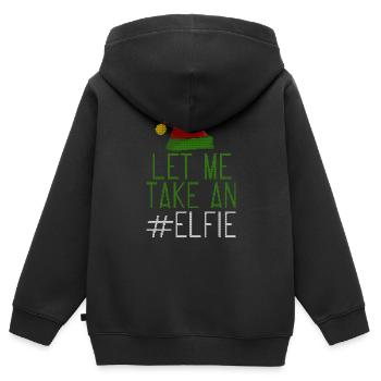 Let Me Take An Elfie Ugly Style - Kinder Premium Organic Zip Hoodie - Schwarz - Hinten - AI Model Kid Male (0cm)