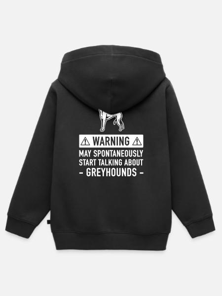 Lustige Windhund-Geschenk-Idee - Kinder Premium Organic Zip Hoodie - Schwarz