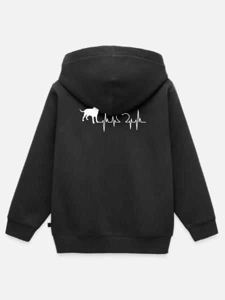 Bluthund Geschenk Shirt - Kinder Premium Organic Zip Hoodie - Schwarz