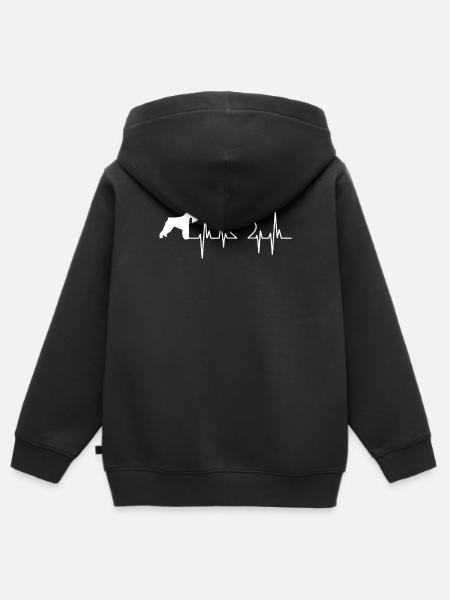 Standard Schnauzer Geschenk Shirt - Kinder Premium Organic Zip Hoodie - Schwarz