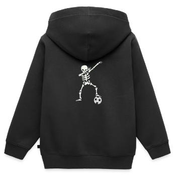 Football skeleton dab - Kids Premium Organic Zip-up Hoodie - black - Back - AI Model Kid Male (0cm)