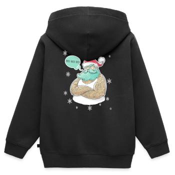 Santa Tattoo - Kinder Premium Organic Zip Hoodie - Schwarz - Hinten - AI Model Kid Male (0cm)