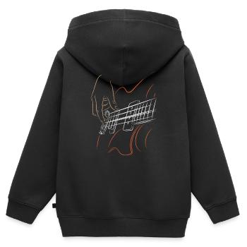 Basse - basse - Sweat Premium à capuche zippé enfant bio - noir - Dos - AI Model Kid Male (0cm)