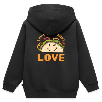 Let's Taco' Bout Love Valentine's Day Gift Love - Kids Premium Organic Zip-up Hoodie - black - Back - AI Model Kid Male (0cm)