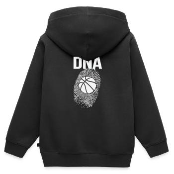 Basketball Es liegt in meiner DNA Geschenk - Kinder Premium Organic Zip Hoodie - Schwarz - Hinten - AI Model Kid Male (0cm)