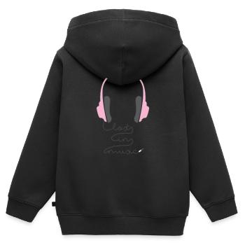 Lost in Music - Musik - Geschenk - Sänger - Sound - Kinder Premium Organic Zip Hoodie - Schwarz - Hinten - AI Model Kid Male (0cm)