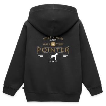 English Pointer Shirt - Kids Premium Organic Zip-up Hoodie - black - Back - AI Model Kid Male (0cm)