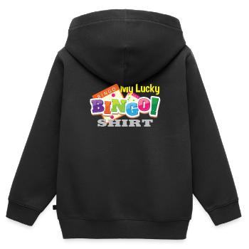 My Lucky Bingo Shirt Bingo player Geschenk - Kinder Premium Organic Zip Hoodie - Schwarz - Hinten - AI Model Kid Male (0cm)