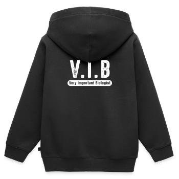 VIP biologist gift biologist - Kids Premium Organic Zip-up Hoodie - black - Back - AI Model Kid Male (0cm)