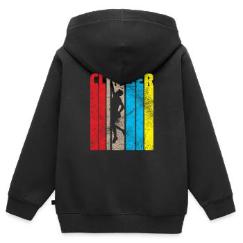 grimper grimpeur cadeau bouldering bouldering - Sweat Premium à capuche zippé enfant bio - noir - Dos - AI Model Kid Male (0cm)