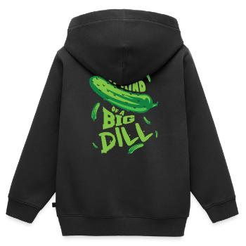 Funny cucumber - Kids Premium Organic Zip-up Hoodie - black - Back - AI Model Kid Male (0cm)