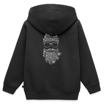 Birds Beard - Kinder Premium Organic Zip Hoodie - Schwarz - Hinten - AI Model Kid Male (0cm)