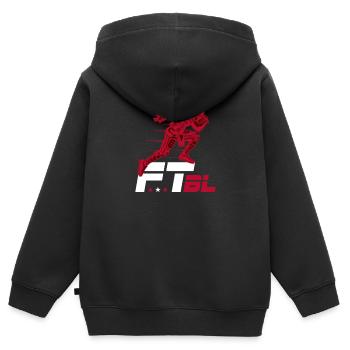 American Football Touchdown Geschenk Geburtstag - Kinder Premium Organic Zip Hoodie - Schwarz - Hinten - AI Model Kid Male (0cm)