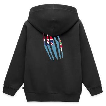 Claw Klaue Risse Herkunft Fidschi png - Kinder Premium Organic Zip Hoodie - Schwarz - Hinten - AI Model Kid Male (0cm)