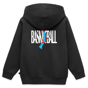 Basketball Geschenk Basketballer Basketballer - Kinder Premium Organic Zip Hoodie - Schwarz - Hinten - AI Model Kid Male (0cm)