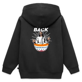 Ich liebe Jesus Ostern Geschenk Osterei I'm Back - Kinder Premium Organic Zip Hoodie - Schwarz - Hinten - AI Model Kid Male (0cm)