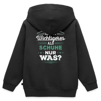 Schuhe - Kinder Premium Organic Zip Hoodie - Schwarz - Hinten - AI Model Kid Male (0cm)