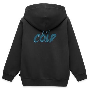 J'ai froid - j'ai froid, cadeau d'hiver froid - Sweat Premium à capuche zippé enfant bio - noir - Dos - AI Model Kid Male (0cm)