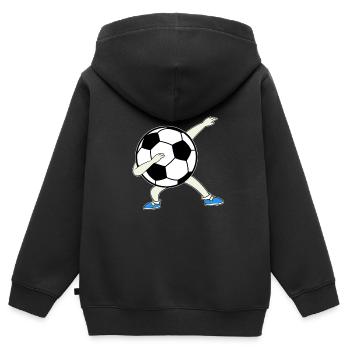Dabbing Dab Fußball Ball Spieler Spiel Sport Elf - Kinder Premium Organic Zip Hoodie - Schwarz - Hinten - AI Model Kid Male (0cm)