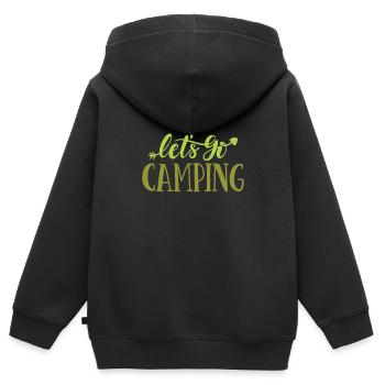 Lets go camping - Camping Shirt - Kinder Premium Organic Zip Hoodie - Schwarz - Hinten - AI Model Kid Male (0cm)