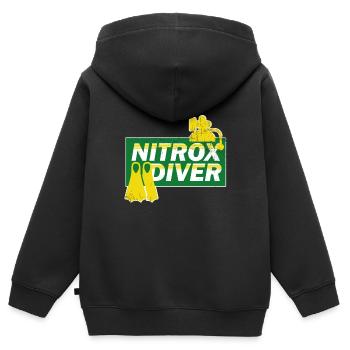 Diving Nitrox Diver Diving Vacation Gift - Sweat Premium à capuche zippé enfant bio - noir - Dos - AI Model Kid Male (0cm)