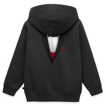Conception de smoking avec nœud papillon pour les mariages et - Sweat Premium à capuche zippé enfant bio - noir - Dos - AI Model Kid Male (0cm)