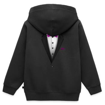 Smoking mit roter Fliege für Hochzeiten und besondere - Kinder Premium Organic Zip Hoodie - Schwarz - Hinten - AI Model Kid Male (0cm)