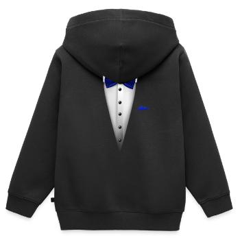 Conception de smoking avec nœud papillon pour les mariages et - Sweat Premium à capuche zippé enfant bio - noir - Dos - AI Model Kid Male (0cm)