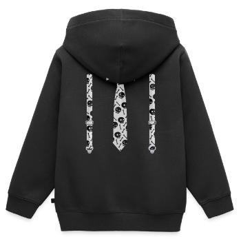 Halloween-Smoking mit Totenköpfen Aufhängungsdruck - Kinder Premium Organic Zip Hoodie - Schwarz - Hinten - AI Model Kid Male (0cm)