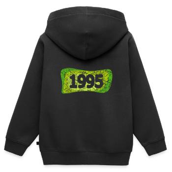 Kratzer 1995 - Kinder Premium Organic Zip Hoodie - Schwarz - Hinten - AI Model Kid Male (0cm)
