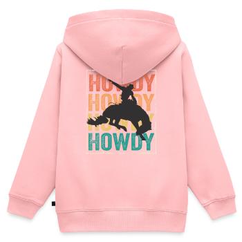 Rodeo Howdy - Kids Premium Organic Zip-up Hoodie - rose - Back - AI Model Kid Female (0cm)