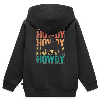Rodéo Howdy - Sweat Premium à capuche zippé enfant bio - noir - Dos - AI Model Kid Male (0cm)