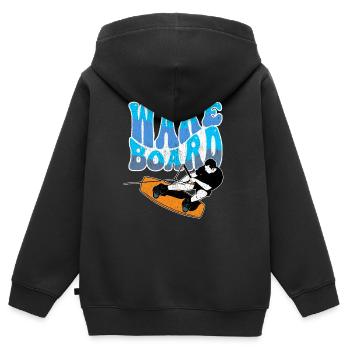 Wakeboarden Wakeboard - Kinder Premium Organic Zip Hoodie - Schwarz - Hinten - AI Model Kid Male (0cm)