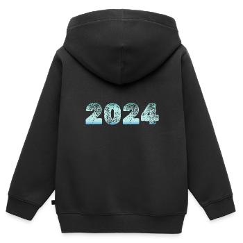 Froid 2024 - Sweat Premium à capuche zippé enfant bio - noir - Dos - AI Model Kid Male (0cm)