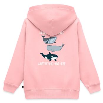 Wale Pottwal Killerwal Blauwal - Kinder Premium Organic Zip Hoodie - Rosa - Hinten - AI Model Kid Female (0cm)