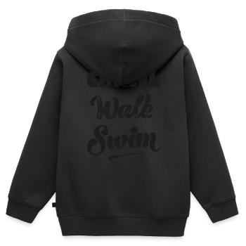 Krabbeln gehen schwimmen Nachwuchs Schwimmer Baby - Kinder Premium Organic Zip Hoodie - Schwarz - Hinten - AI Model Kid Male (0cm)