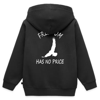 Freiheit hat keinen Preis Vogel Geschenk Vögel - Kinder Premium Organic Zip Hoodie - Schwarz - Hinten - AI Model Kid Male (0cm)