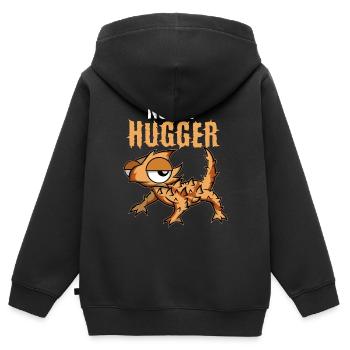 Dornteufel Lézard Moloch Agame Sarkastischer - Sweat Premium à capuche zippé enfant bio - noir - Dos - AI Model Kid Male (0cm)