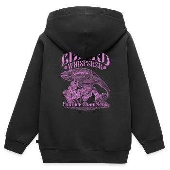 Pantherchamäleon Chamäleon Echsenflüsterer - Kinder Premium Organic Zip Hoodie - Schwarz - Hinten - AI Model Kid Male (0cm)