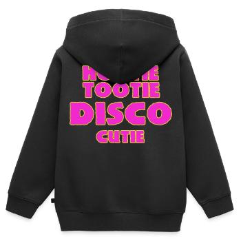 DISQUE - Sweat Premium à capuche zippé enfant bio - noir - Dos - AI Model Kid Male (0cm)